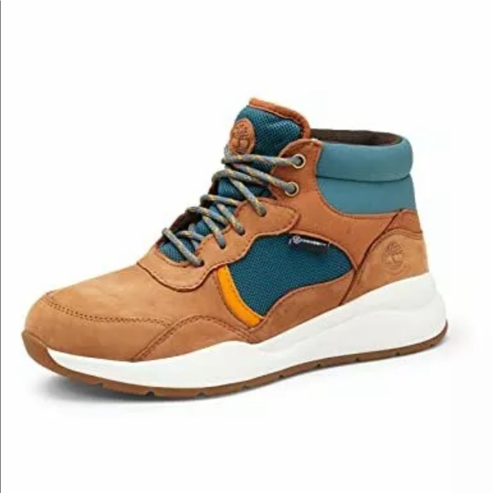Timberland Women's Boroughs F/L Mid Waterproof Sneakers Rust Nubuck - Picture 1 of 6